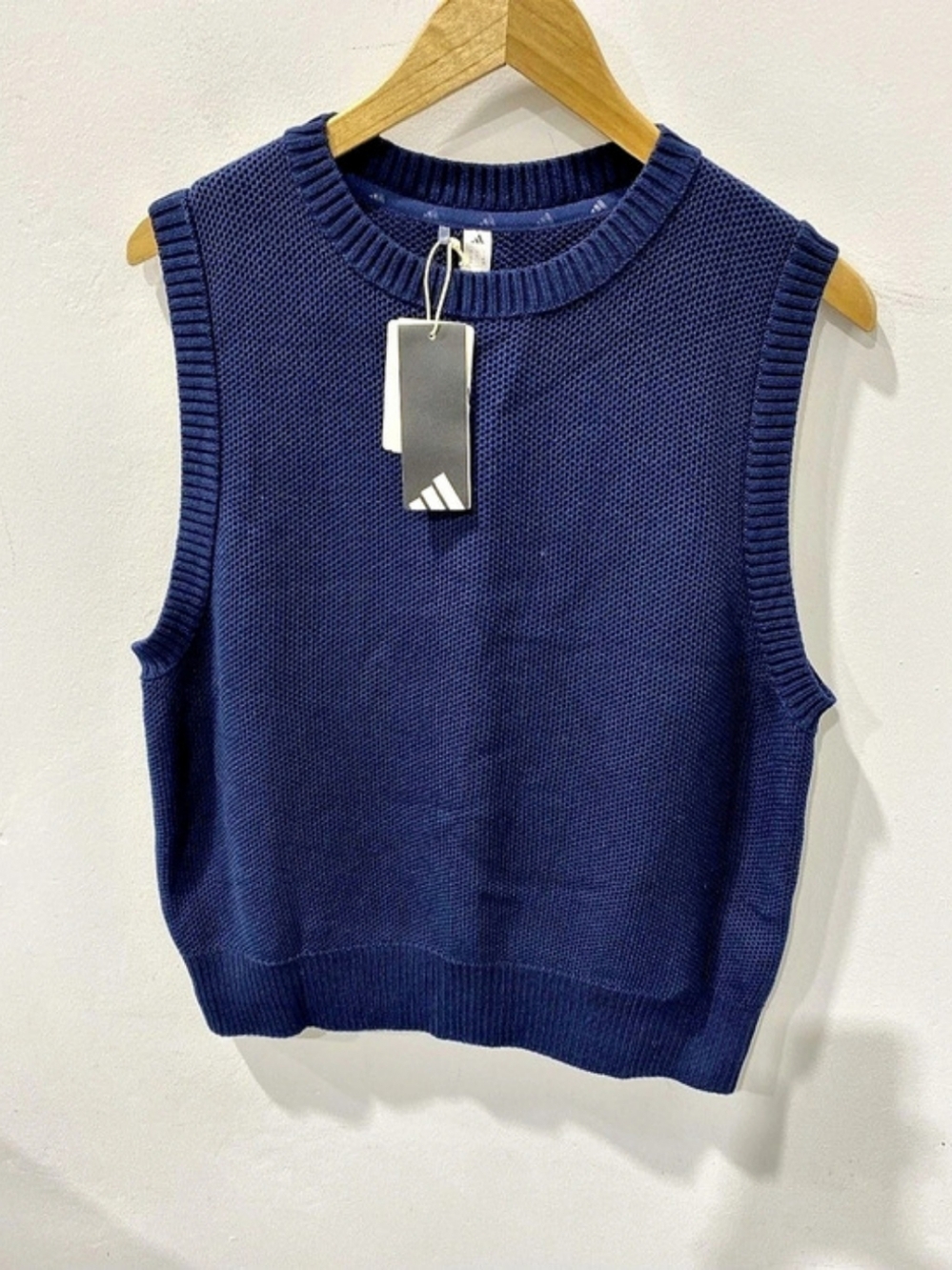 adidas W Utility Knit Vest Knit Vest in Blue Size Large NWT